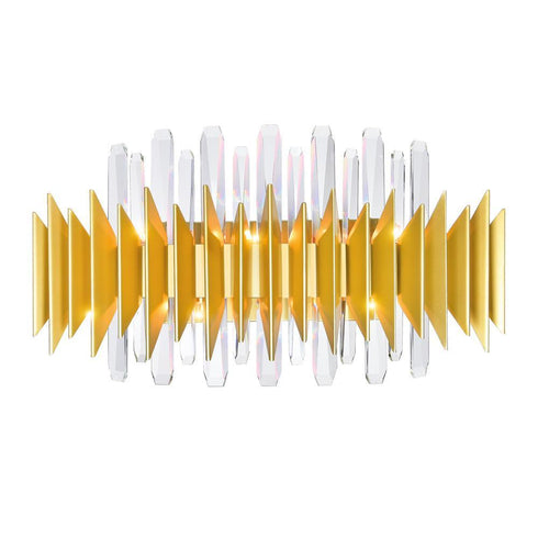 CWI Lighting Cityscape 7 Light Wall Sconce With Satin Gold Finish Model: 1247W24-7-602