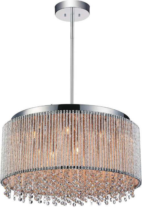CWI Lighting Claire 14 Light Drum Shade Chandelier With Chrome Model: 5535P24C-R