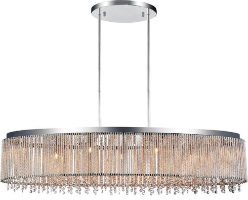 CWI Lighting Claire 7 Light Drum Shade Chandelier With Chrome Model: 5535P46C-O