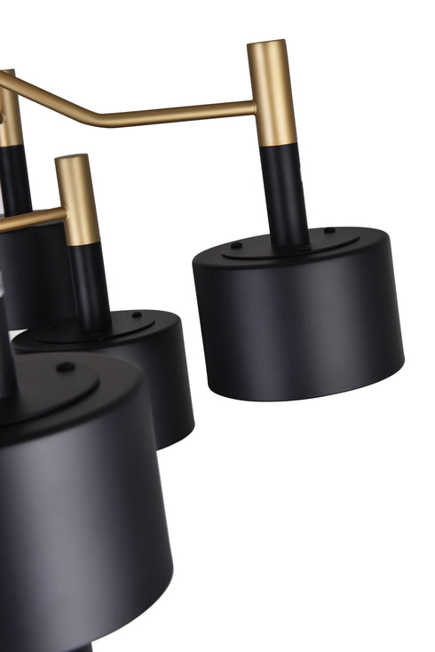 CWI Lighting Corna 12 Light Down Chandelier With Matte Black & Model: 1017P32-12-129-A