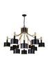 CWI Lighting Corna 12 Light Down Chandelier With Matte Black & Model: 1017P32-12-129-A