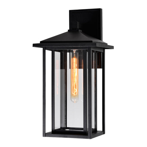 CWI Lighting Crawford 1 Light Black Outdoor Wall Light Model: 0417W9-1-101