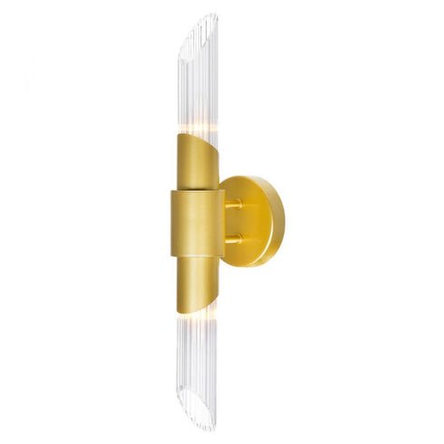 CWI Lighting Croissant 2 Light Wall Sconce With Satin Gold Finish Model: 1269W5-2-602