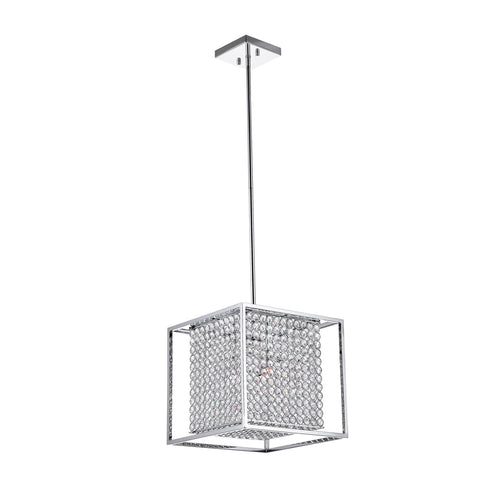 CWI Lighting Cube 3 Light Chandelier With Chrome Finish Model: QS8381P12C-S