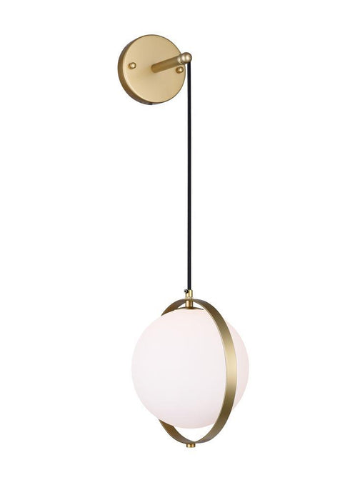 CWI Lighting Da Vinci 1 Light Wall Light With Brass Finish Model: 1153W9-1-169