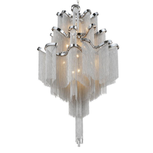 CWI Lighting Daisy 17 Light Down Chandelier With Chrome Finish Model: 5650P24C-15L