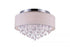 CWI Lighting Dash 4 Light Drum Shade Flush Mount With Chrome Model: 5443C18C (OFF WHITE)