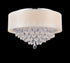 CWI Lighting Dash 4 Light Drum Shade Flush Mount With Chrome Model: 5443C18C (OFF WHITE)