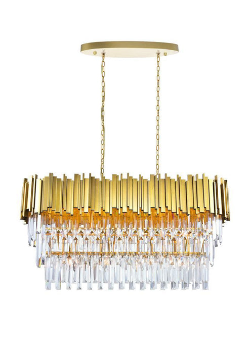 CWI Lighting Deco 9 Light Pool Table Light With Medallion Gold Model: 1112P38-9-169