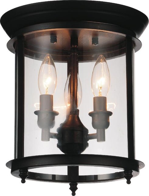 CWI Lighting Desire 3 Light Cage Flush Mount With Oil Rubbed Model: 9809C10-3-109