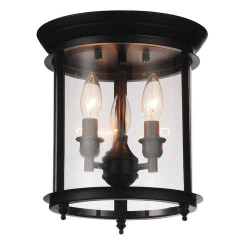 CWI Lighting Desire 3 Light Cage Flush Mount With Oil Rubbed Model: 9809C10-3-109