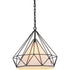 CWI Lighting Diamond 1 Light Down Pendant With Black Finish Model: 9600P15-1-101