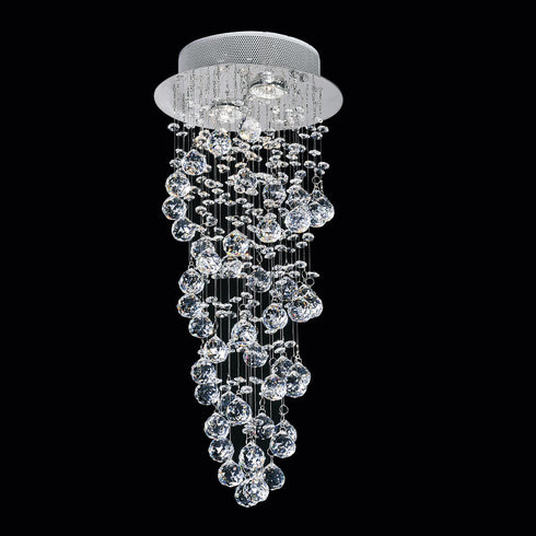 CWI Lighting Double Spiral 2 Light Flush Mount With Chrome Finish Model: 6606C10C