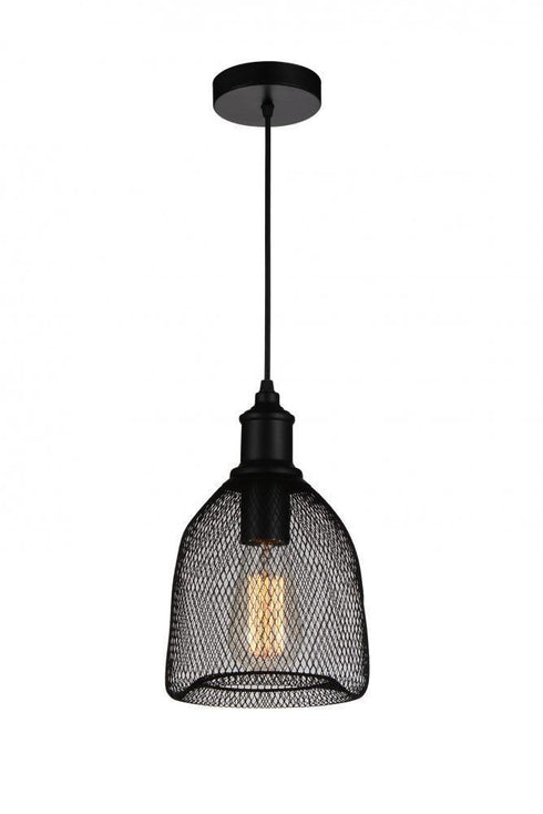 CWI Lighting Drea 1 Light Down Mini Pendant With Black Finish Model: 9638P7-1-101
