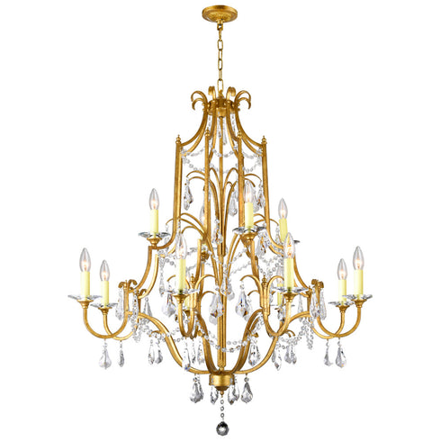 CWI Lighting Electra 12 Light Up Chandelier With Oxidized Bronze Model: 9836P37-12-125