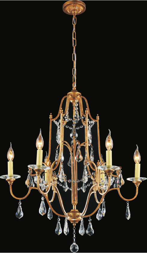 CWI Lighting Electra 6 Light Up Chandelier With Oxidized Bronze Model: 9836P28-6-125