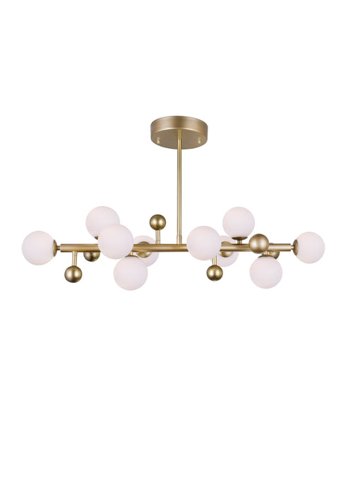 CWI Lighting Element 10 Light Chandelier With Sun Gold Finish Model: 1125P36-10-268