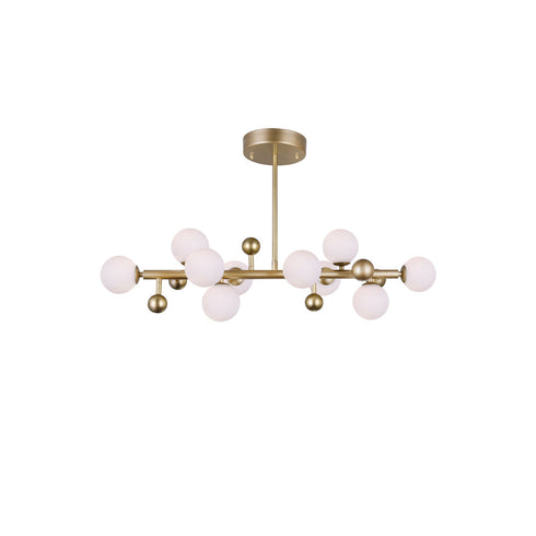 CWI Lighting Element 10 Light Chandelier With Sun Gold Finish Model: 1125P36-10-268