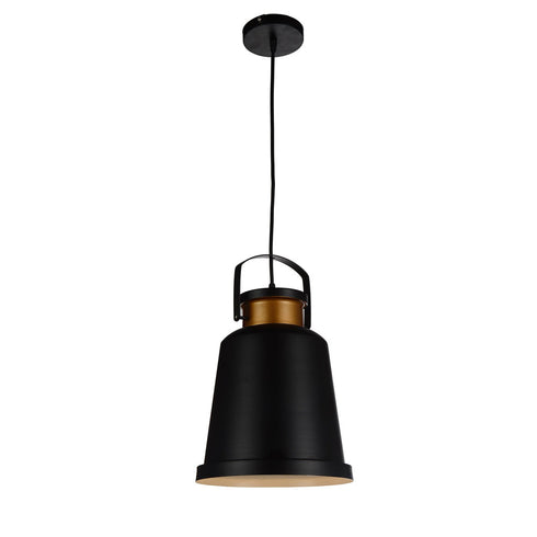 CWI Lighting Elisa 1 Light Down Pendant With Black Finish Model: 9845P10-101