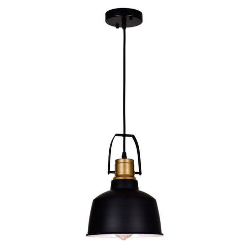 CWI Lighting Elisa 1 Light Down Pendant With Black Finish Model: 9845P9-101