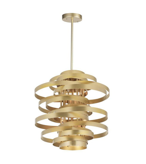 CWI Lighting Elizabetta 6 Light Chandelier With Gold Leaf Finish Model: 1068P18-6-620