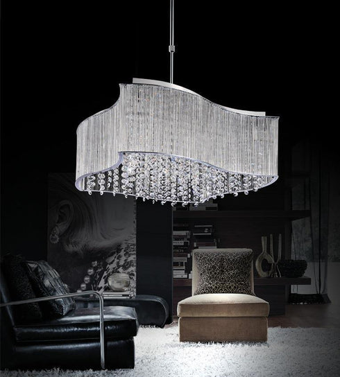 CWI Lighting Elsa 10 Light Drum Shade Chandelier With Chrome Model: 5320P20C-S