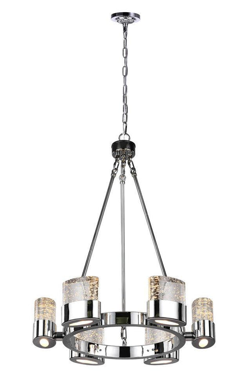 CWI Lighting Emmanuella 6 Light Chandelier With Chrome Finish Model: 1061P22-6-601