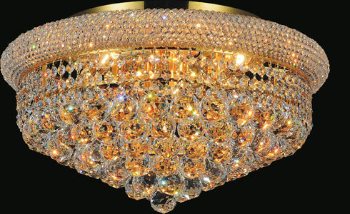 CWI Lighting Empire 13 Light Flush Mount With Gold Finish Model: 8001C24G