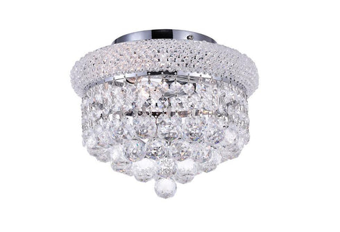 CWI Lighting Empire 3 Light Flush Mount With Chrome Finish Model: 8001C10C