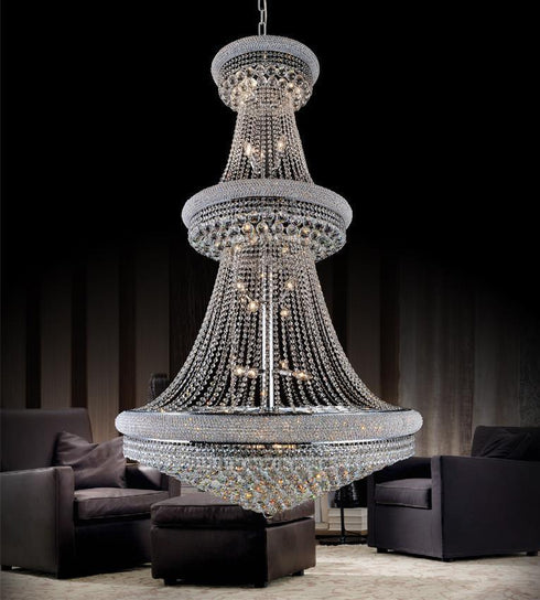 CWI Lighting Empire 38 Light Down Chandelier With Chrome Finish Model: 8001P42C