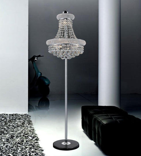 CWI Lighting Empire 8 Light Floor Lamp With Chrome Finish Model: 8001F18C