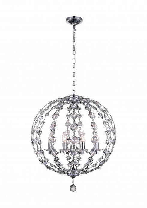 CWI Lighting Esia 8 Light Chandelier With Chrome Finish Model: 9970P26-8-601