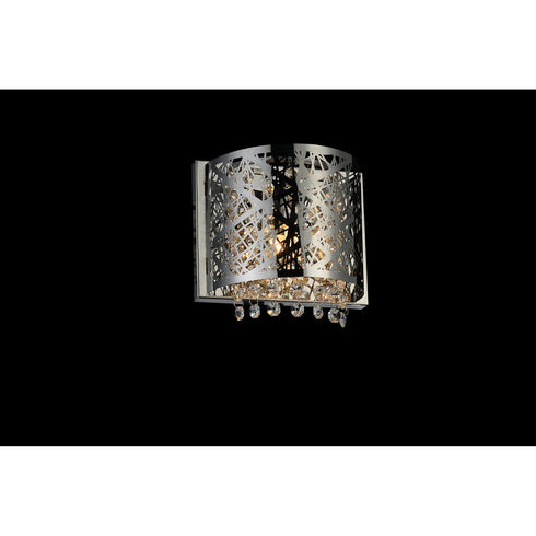 CWI Lighting Eternity 1 Light Bathroom Sconce With Chrome Finish Model: 5008W7ST-R-1
