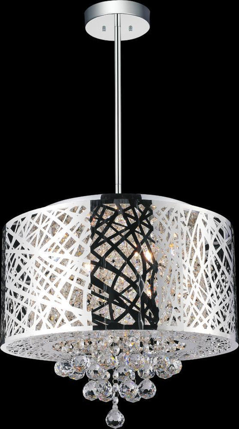 CWI Lighting Eternity 6 Light Drum Shade Chandelier With Chrome Model: 5008P16ST-R