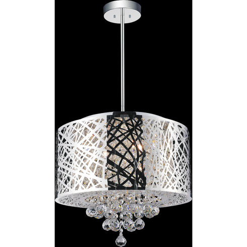 CWI Lighting Eternity 6 Light Drum Shade Chandelier With Chrome Model: 5008P16ST-R