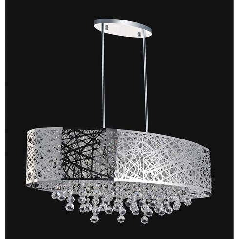 CWI Lighting Eternity 8 Light Drum Shade Chandelier With Chrome Model: 5008P32ST-O