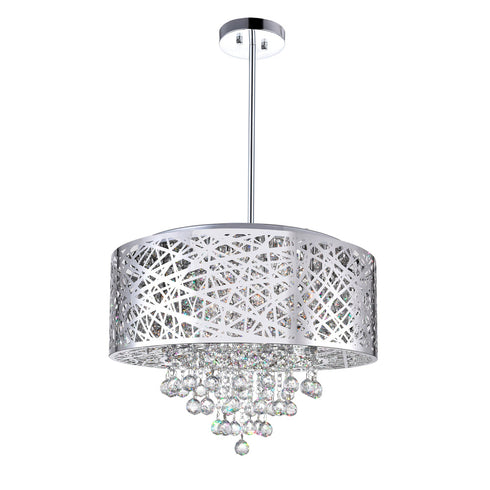 CWI Lighting Eternity 9 Light Drum Shade Chandelier With Chrome Model: 5008P22ST-R