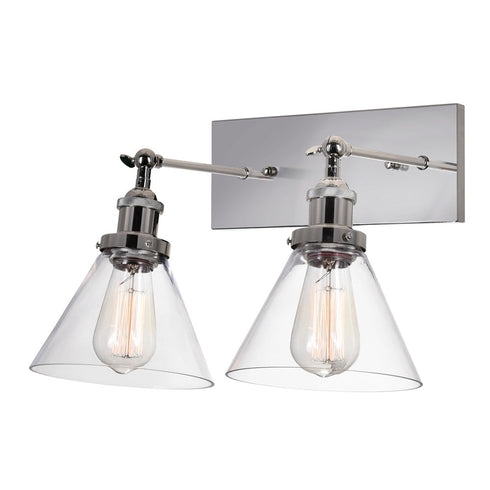 CWI Lighting Eustis 2 Light Wall Sconce With Polished Model: 9735W15-2-613