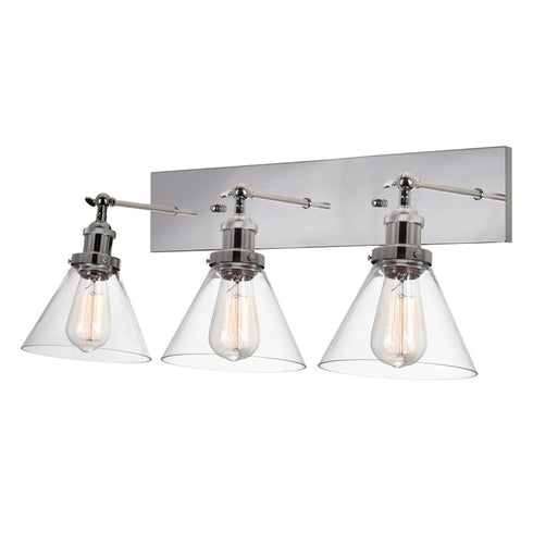 CWI Lighting Eustis 3 Light Wall Sconce With Polished Model: 9735W24-3-613