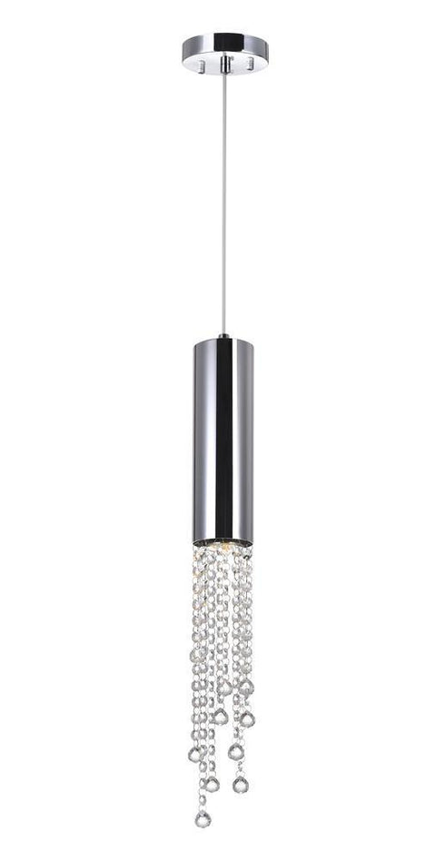 CWI Lighting Extended 1 Light Down Mini Pendant With Chrome Finish Model: 5081P5C-R