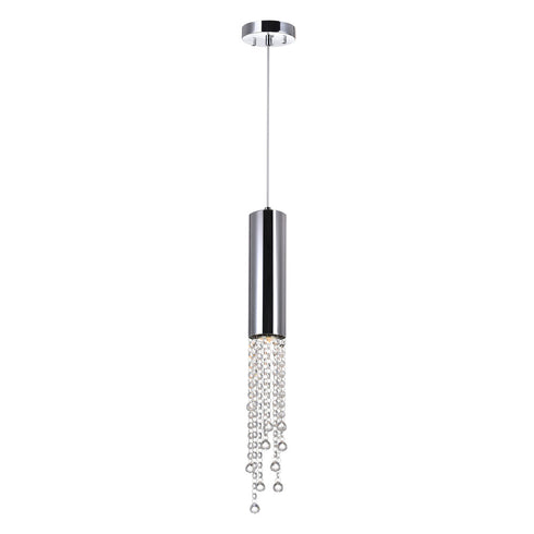 CWI Lighting Extended 1 Light Down Mini Pendant With Chrome Finish Model: 5081P5C-R