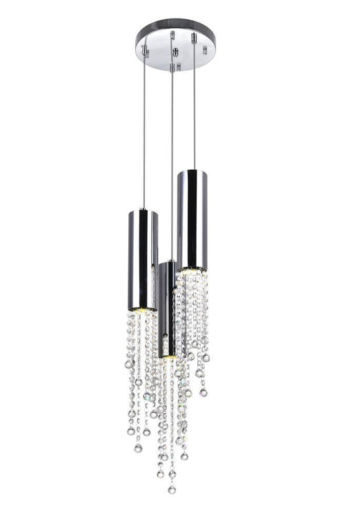 CWI Lighting Extended 3 Light Down Mini Pendant With Chrome Finish Model: 5081P10C-R