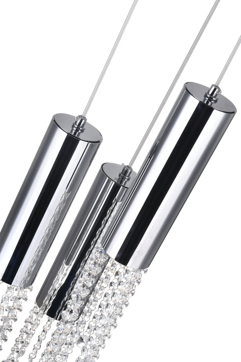 CWI Lighting Extended 3 Light Down Mini Pendant With Chrome Finish Model: 5081P10C-R