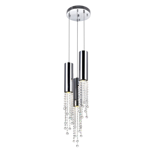 CWI Lighting Extended 3 Light Down Mini Pendant With Chrome Finish Model: 5081P10C-R