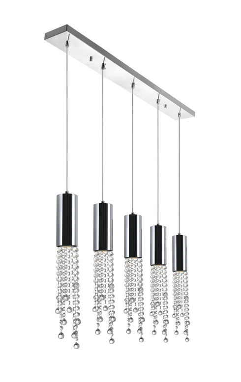 CWI Lighting Extended 5 Light Multi Light Pendant With Chrome Model: 5081P40C-RC