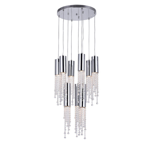 CWI Lighting Extended 9 Light Multi Light Pendant With Chrome Model: 5081P20C-R