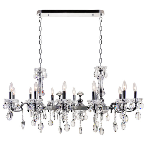 CWI Lighting Flawless 12 Light Up Chandelier With Chrome Finish Model: 2016P46C-12