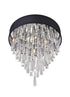 CWI Lighting Franca 4 Light Drum Shade Flush Mount With Chrome Model: 5523C16C (BLACK)