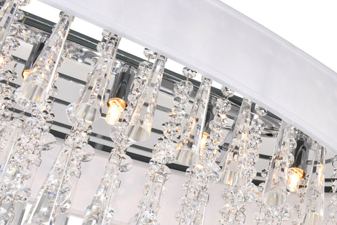 CWI Lighting Franca 8 Light Drum Shade Chandelier With Chrome Model: 5523P38C-O (OFF WHITE)