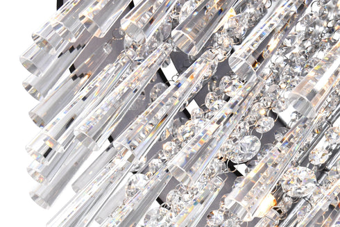 CWI Lighting Franca 8 Light Drum Shade Flush Mount With Chrome Model: 5523C22C (BLACK)